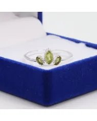 Natural Peridot Ring - Sterling Silver Handmade Ring Minimalist Aesthetic Ring