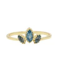 Citrine & Garnet Gemstone Ring - 925 Sterling Silver Handmade Jewelry