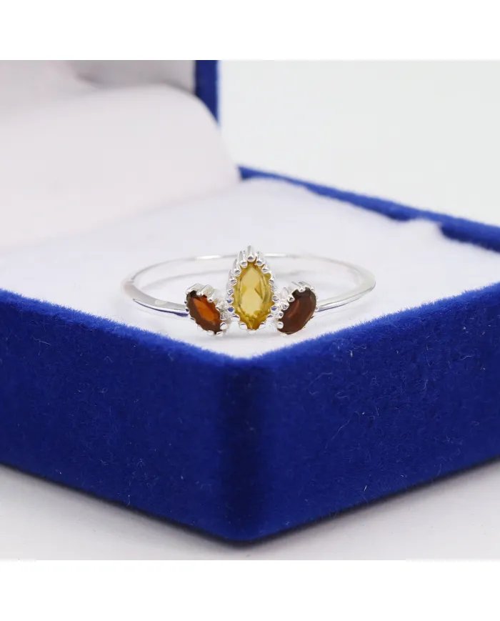 Citrine Gemstone Ring - Sterling Silver Ring Garnet Ring Handmade Dainty Jewelry