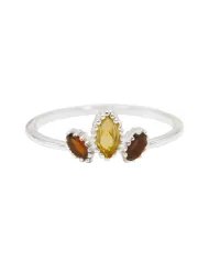 Citrine & Garnet Ring – Gold Plated 925 Sterling Silver Handmade Jewelry
