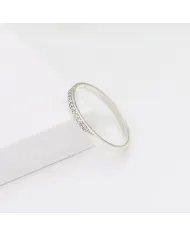 Natural Swarovski Crystal Ring - Sterling Silver Handmade Ring Minimalist Jewelry