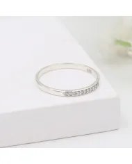 Natural Swarovski Crystal Ring - Sterling Silver Handmade Ring Minimalist Jewelry