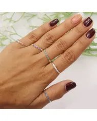 Natural Swarovski Crystal Ring - Sterling Silver Handmade Ring Minimalist Jewelry