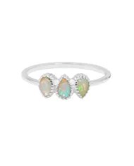 Dainty Natural Moonstone Ring – Handmade Sterling Silver Birthstone Jewelry