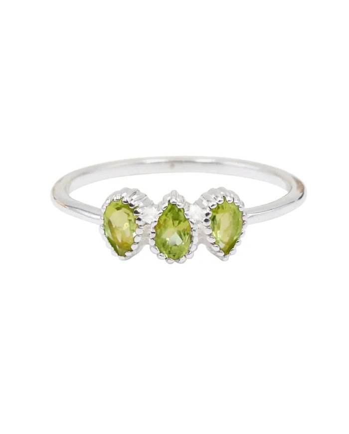 Peridot Ring - 925 Sterling Silver Handmade Ring Minimalist Ring Unique Women's Ring