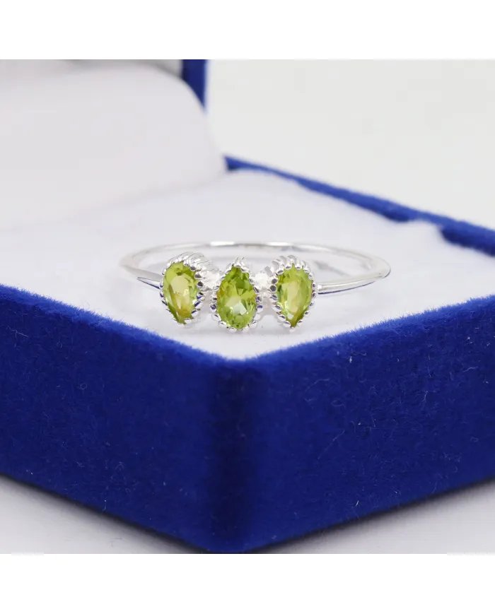 Peridot Ring - 925 Sterling Silver Handmade Ring Minimalist Ring Unique Women's Ring
