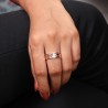 925 Sterling Silver Spinner Ring for Women with Copper Fidget Ring Unisex Band Spinner Ring