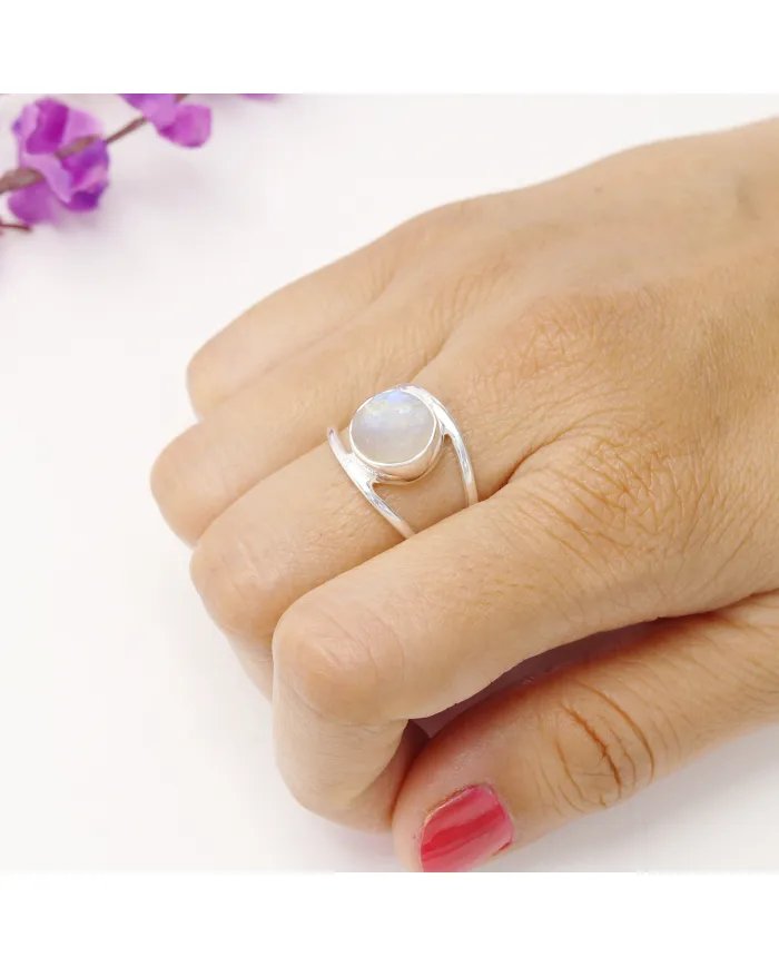 Moonstone Ring – Handmade 925 Sterling Silver Statement Ring for Women