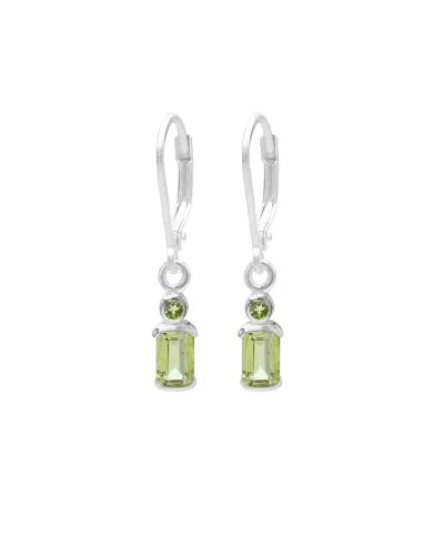 Natural Peridot Sterling Silver Earrings – Handmade Dangle Earrings for Women