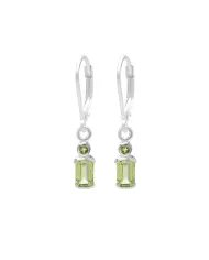 Natural Peridot Sterling Silver Earrings – Handmade Dangle Earrings for Women
