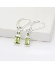 Natural Peridot Sterling Silver Earrings – Handmade Dangle Earrings for Women