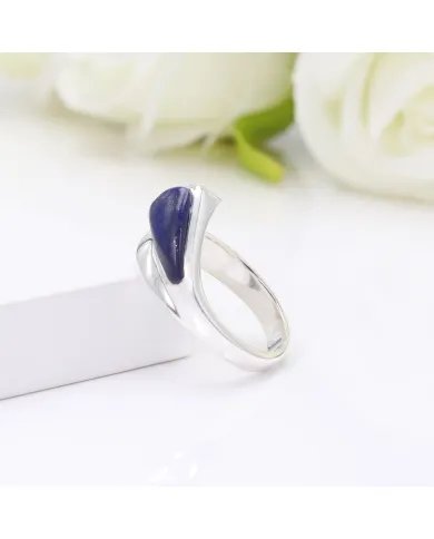Lapis Lazuli Ring - Sterling Silver Handmade Ring Minimalist Ring Enhance Beauty Ring for Women