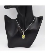 Green Amethyst Pendant - 925 Sterling Silver Versatile Jewelry