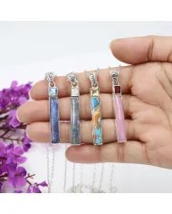 Pink Opal and Garnet Pendant - Sterling Silver Pendant Handmade Jewelry