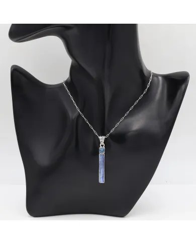 Kyanite and Swiss Blue Topaz Pendant - Sterling Silver Pendant Handmade Jewelry
