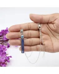 Kyanite Pendant - 925 Sterling Silver Swiss Blue Topaz Gemstone Jewelry