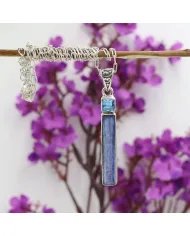 Kyanite Pendant - 925 Sterling Silver Swiss Blue Topaz Gemstone Jewelry