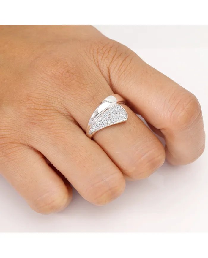 Moissanite Ring in Sterling Silver - Elegant Minimalist Handmade Jewelry