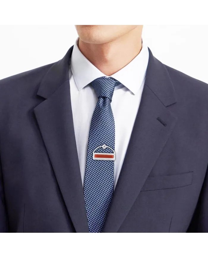 Classic Red Onyx Tie Clip – Elegant Handmade Men's Gift