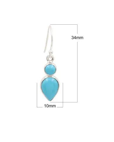 Arizona Turquoise Earrings – Handmade 925 Sterling Silver Jewelry