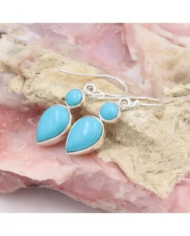 Arizona Turquoise Earrings – Handmade 925 Sterling 
Silver Jewelry
