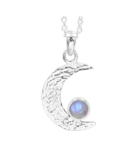 Blue Lace Agate Pendant - 925 Sterling Silver Handmade Jewelry