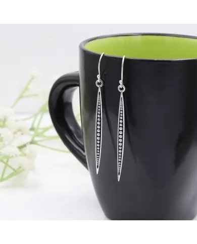 Elegant Oxidised Earrings – 925 Silver Handmade Dangle Earrings for Women