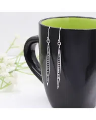 925 Sterling Silver Oxidized Dangle Earrings – Elegant & Timeless Design