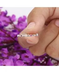 Ruby Gemstone Ring - Sterling Silver Ring Dainty Minimalist Ring Handmade Ring Women's Jewelry