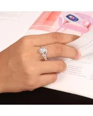 Rainbow Moonstone Ring - Sterling Silver Statement Ring Handmade Versatile Ring June Birthstone Jewelry