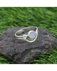 Rainbow Moonstone Ring - Sterling Silver Statement Ring Handmade Versatile Ring June Birthstone Jewelry