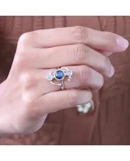 Labradorite Ring with Moonstone – 925 Sterling Silver Gemstone Jewelry