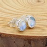 Moonstone Stud, 925 Sterling Silver Earrings, Oval Blue Studs, June Birthstone, Push Back Earrings, Handmade Earrings for Girls