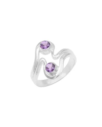 Amethyst Ring - Sterling Silver Statement Ring Stylish Ring Handmade Ring Versatile Ring for Women