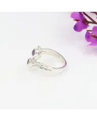 Amethyst Ring - Sterling Silver Statement Ring Stylish Ring Handmade Ring Versatile Ring for Women