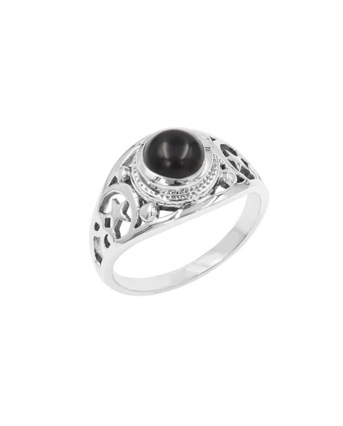Black Onyx Ring - 925 Sterling Silver Handmade Ring Statement Ring Unisex Ring