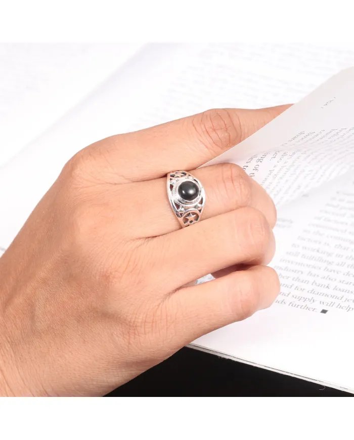 Black Onyx Ring - 925 Sterling Silver Handmade Ring Statement Ring Unisex Ring