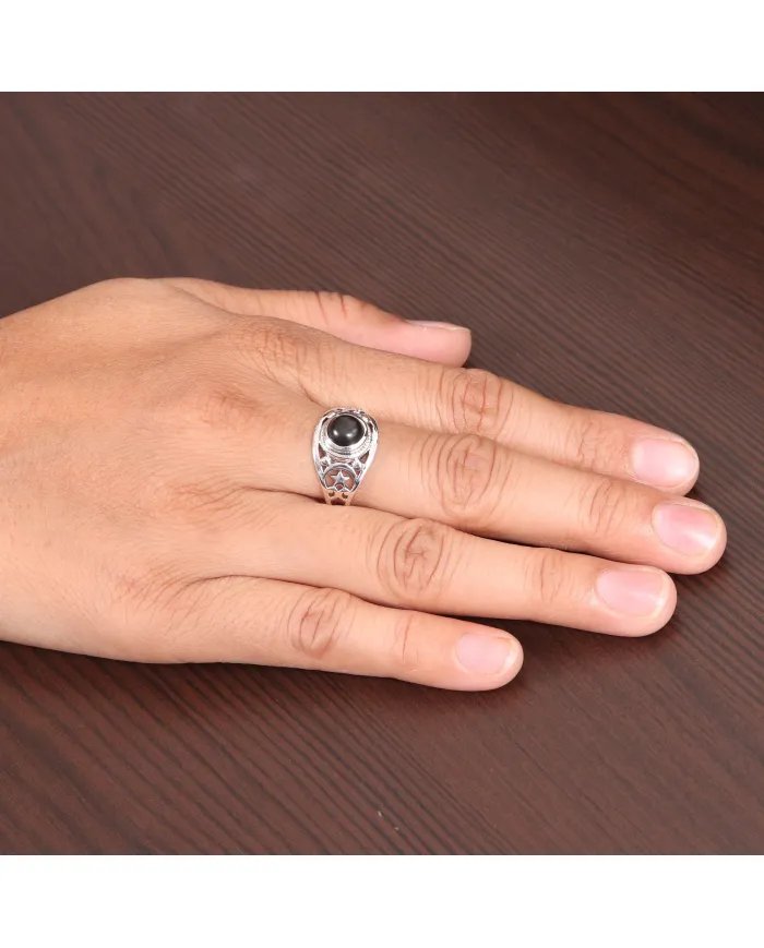 Black Onyx Ring - 925 Sterling Silver Handmade Ring Statement Ring Unisex Ring