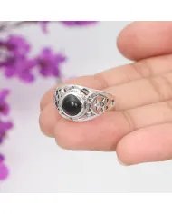 Black Onyx Ring - 925 Sterling Silver Handmade Ring Statement Ring Unisex Ring