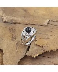 Black Onyx Ring - 925 Sterling Silver Handmade Ring Statement Ring Unisex Ring