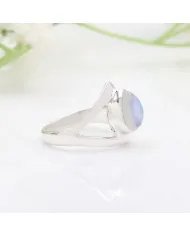 Rainbow Moonstone Ring – Handmade 925 Sterling Silver Statement Jewelry