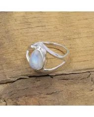 Rainbow Moonstone Ring – Handmade 925 Sterling Silver Statement Jewelry