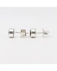 Garnet Stud Earrings - Handmade 925 Sterling Silver Mini Posts Jewelry