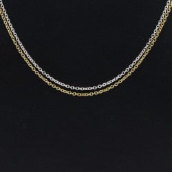 Cable Chain Necklaces, Sterling Silver Chains, 18k Gold Chain, Best Silver 16+3 Inch Extension Adjustable Chain, 1mm Cable Chain