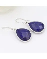 Lapis Lazuli Earrings - Sterling Silver Earrings Handmade Dangle Earrings Tear Drop Earrings Gift for Her