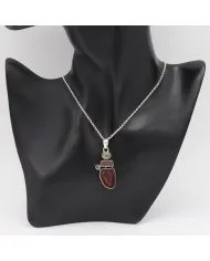 Natural Tabasco Geode & Tourmaline Pendant - Sterling Silver Pendant Handmade Pendant Unique Pendant