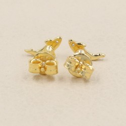 Killer Whale Stud Earrings, Gold Earrings, Silver Studs, Sea Animal Stud Earrings, Statement Earrings for Her, Ocean Lover Gifts