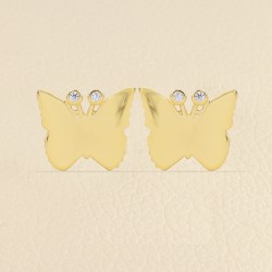 Tiny Butterfly Studs, Gold Earrings, Small Animal Earrings, Sterling Silver Earrings, Dainty Simple Studs, Cute Studs for Girls