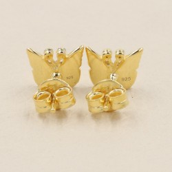 Tiny Butterfly Studs, Gold Earrings, Small Animal Earrings, Sterling Silver Earrings, Dainty Simple Studs, Cute Studs for Girls