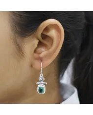 Malachite Earrings – 925 Sterling Silver Handmade Gemstone Jewelry